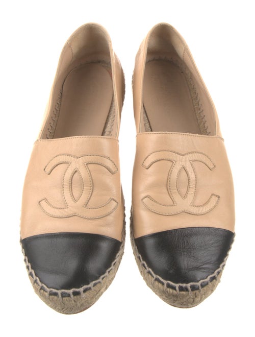Chanel Interlocking CC Logo Lambskin Espadrilles