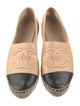 Chanel Interlocking CC Logo Lambskin Espadrilles