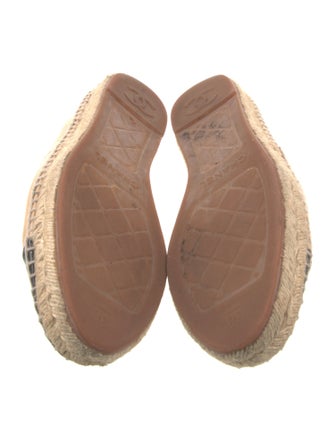 Chanel Interlocking CC Logo Lambskin Espadrilles