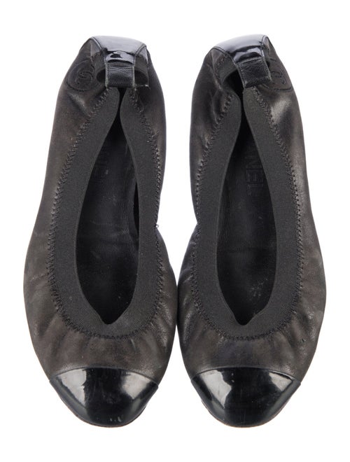 Chanel Interlocking CC Logo Lambskin Flats