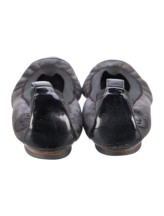 Chanel Interlocking CC Logo Lambskin Flats