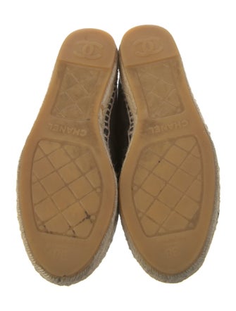Chanel Interlocking CC Logo Lambskin Espadrilles