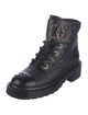 Chanel Interlocking CC Logo Goat Leather Combat Boots