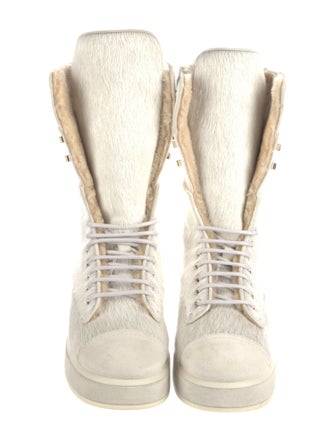 Chanel 2022 Interlocking CC Logo Combat Boots