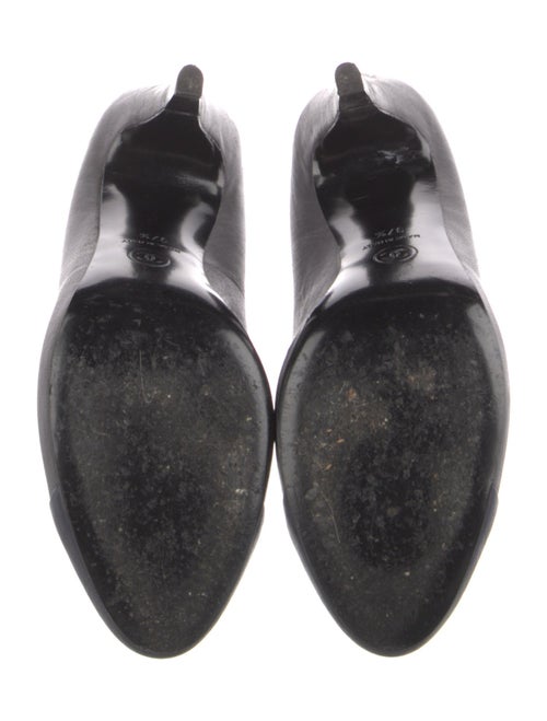 Chanel Interlocking CC Logo Leather T-Strap Pumps