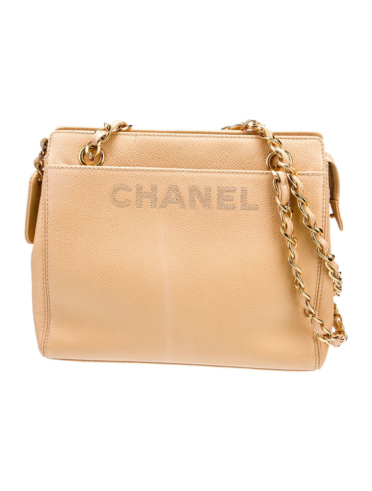 Chanel Caviar Logo Shoulder Bag