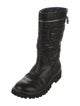 Chanel 2010 Interlocking CC Logo Moto Boots