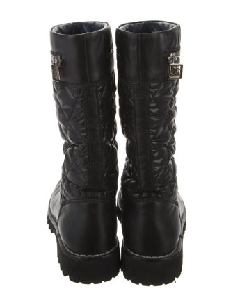 Chanel 2010 Interlocking CC Logo Moto Boots