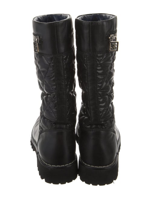 Chanel 2010 Interlocking CC Logo Moto Boots