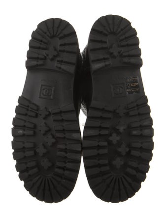 Chanel 2010 Interlocking CC Logo Moto Boots
