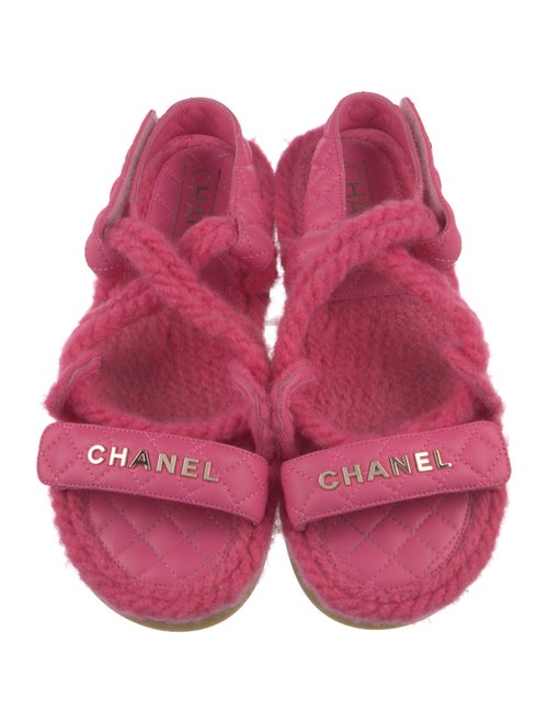 Chanel 2021 Interlocking CC Logo Slingback Sandals