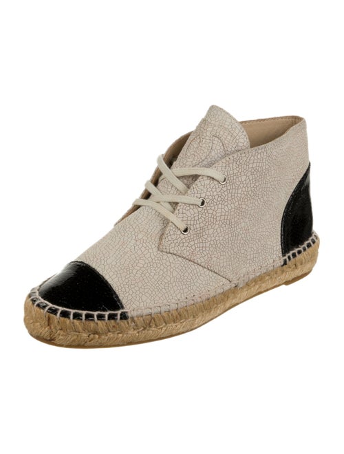 Chanel Embossed Leather Printed Espadrilles