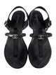 Chanel 2015 Interlocking CC Logo T-Strap Sandals