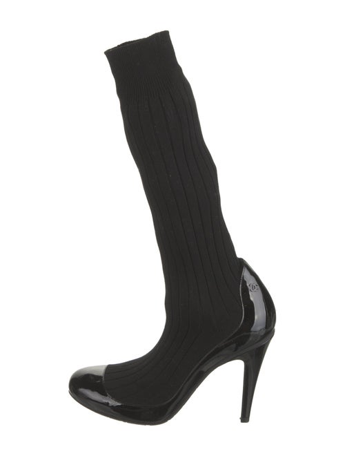 Chanel 2014 Interlocking CC Logo Sock Boots