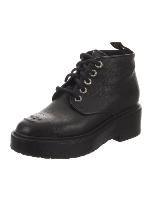 Chanel 2020 Interlocking CC Logo Combat Boots