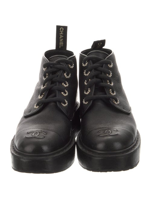 Chanel 2020 Interlocking CC Logo Combat Boots