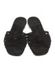 Chanel Interlocking CC Logo Leather Slides
