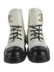 Chanel Interlocking CC Logo Goat Leather Combat Boots