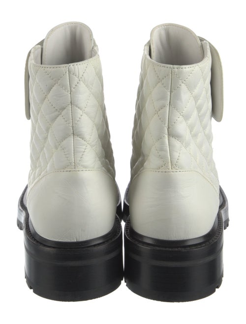 Chanel Interlocking CC Logo Goat Leather Combat Boots