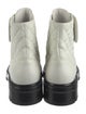 Chanel Interlocking CC Logo Goat Leather Combat Boots