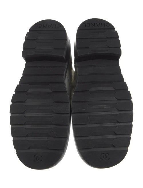 Chanel Interlocking CC Logo Goat Leather Combat Boots