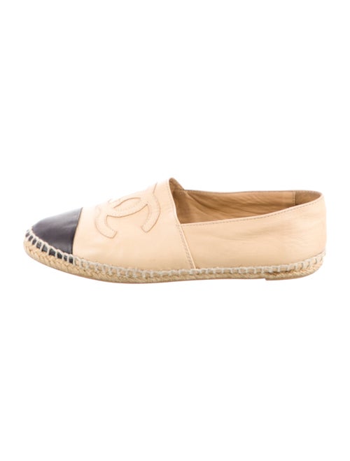 Chanel Interlocking CC Logo Lambskin Espadrilles