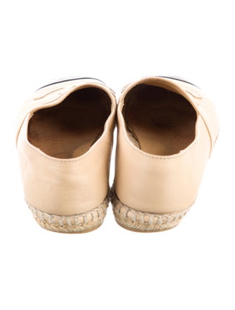 Chanel Interlocking CC Logo Lambskin Espadrilles