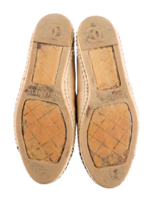 Chanel Interlocking CC Logo Lambskin Espadrilles