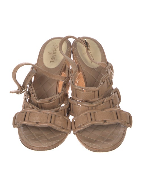 Chanel Interlocking CC Logo Leather Mules