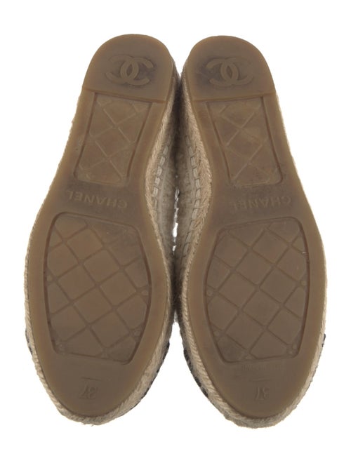 Chanel Interlocking CC Logo Tweed Espadrilles