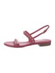 Chanel Interlocking CC Logo Leather Slingback Sandals