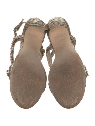 Chanel Interlocking CC Logo Python Espadrilles