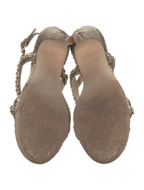 Chanel Interlocking CC Logo Python Espadrilles