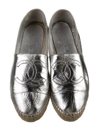 Chanel Interlocking CC Logo Goat Leather Espadrilles