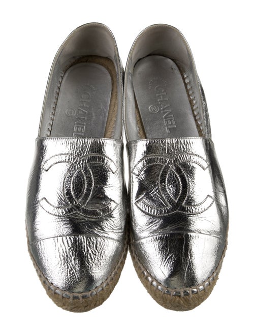 Chanel Interlocking CC Logo Goat Leather Espadrilles