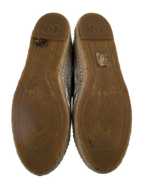 Chanel Interlocking CC Logo Goat Leather Espadrilles