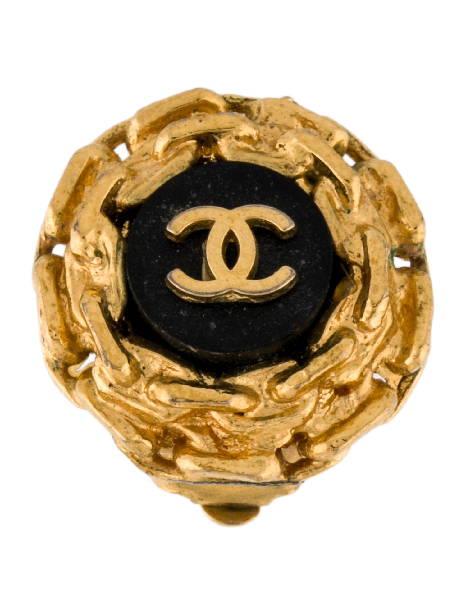 Chanel Vintage Resin CC Clip-On Single Earring
