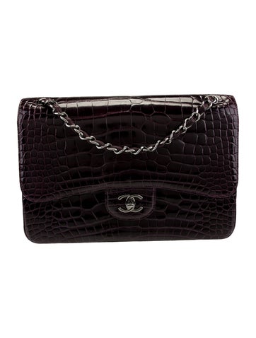 Chanel Shoulder Bags Classic Jumbo Alligator Double Flap Bag
