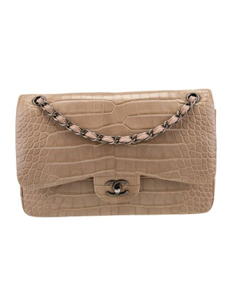 Chanel Classic Jumbo Alligator Double Flap Bag