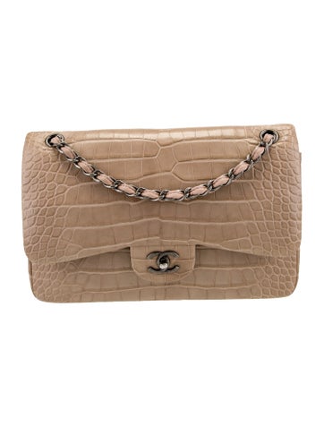 Chanel Shoulder Bags Classic Jumbo Alligator Double Flap Bag