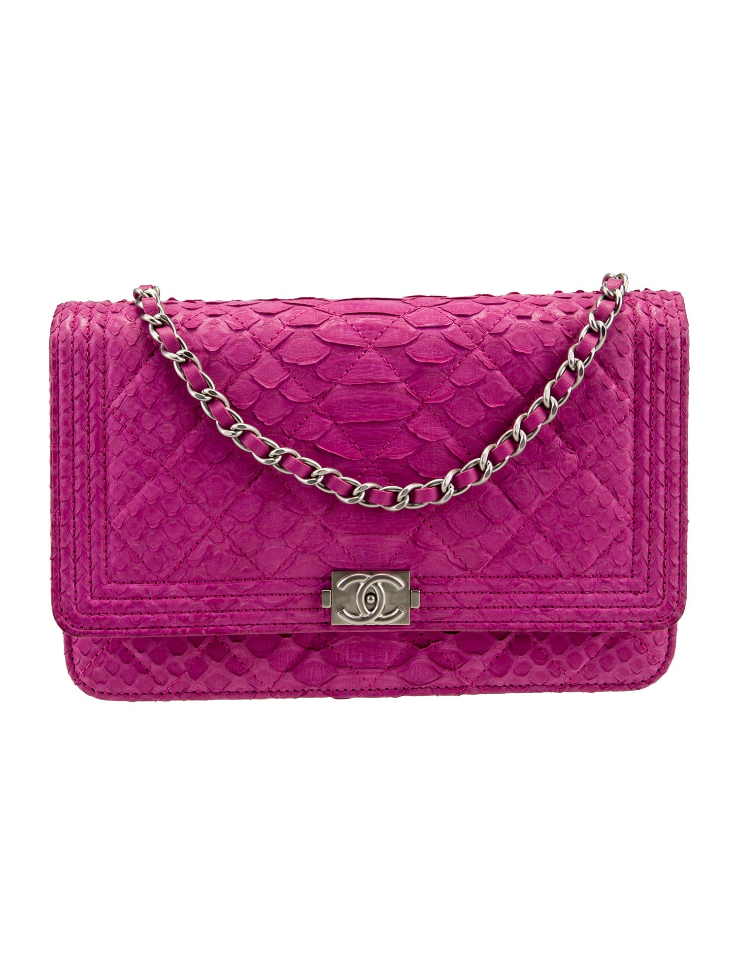 Chanel Python Boy Wallet On Chain