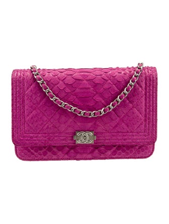 Chanel Python Boy Wallet On Chain