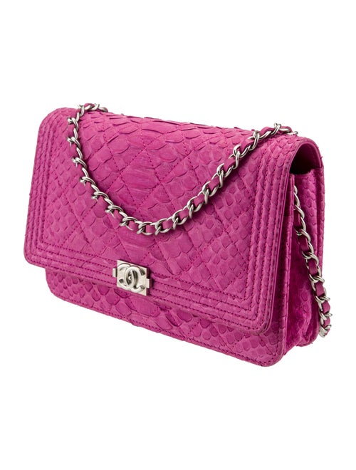 Chanel Python Boy Wallet On Chain
