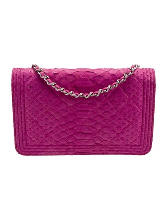 Chanel Python Boy Wallet On Chain