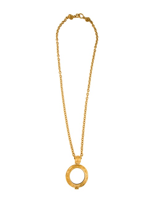 Chanel Vintage Magnifying Glass Pendant Necklace