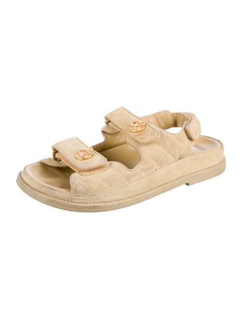 Chanel Interlocking CC Logo Suede Espadrilles