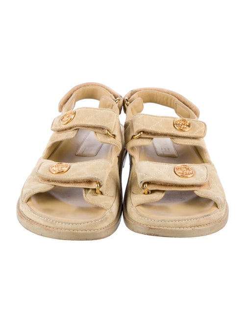 Chanel Interlocking CC Logo Suede Espadrilles