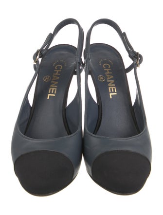 Chanel 2012 Interlocking CC Logo Slingback Sandals