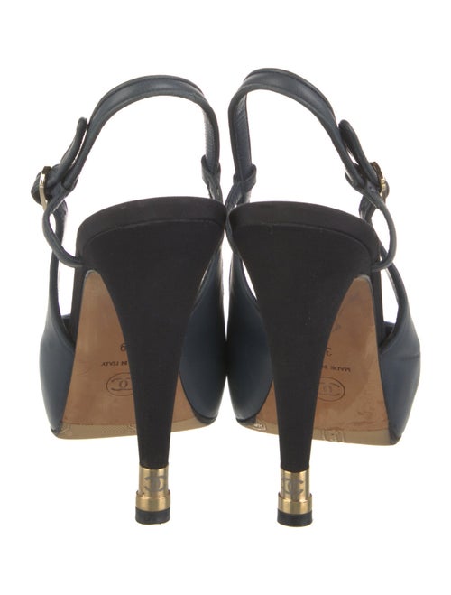 Chanel 2012 Interlocking CC Logo Slingback Sandals