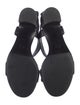 Chanel Interlocking CC Logo Leather T-Strap Sandals